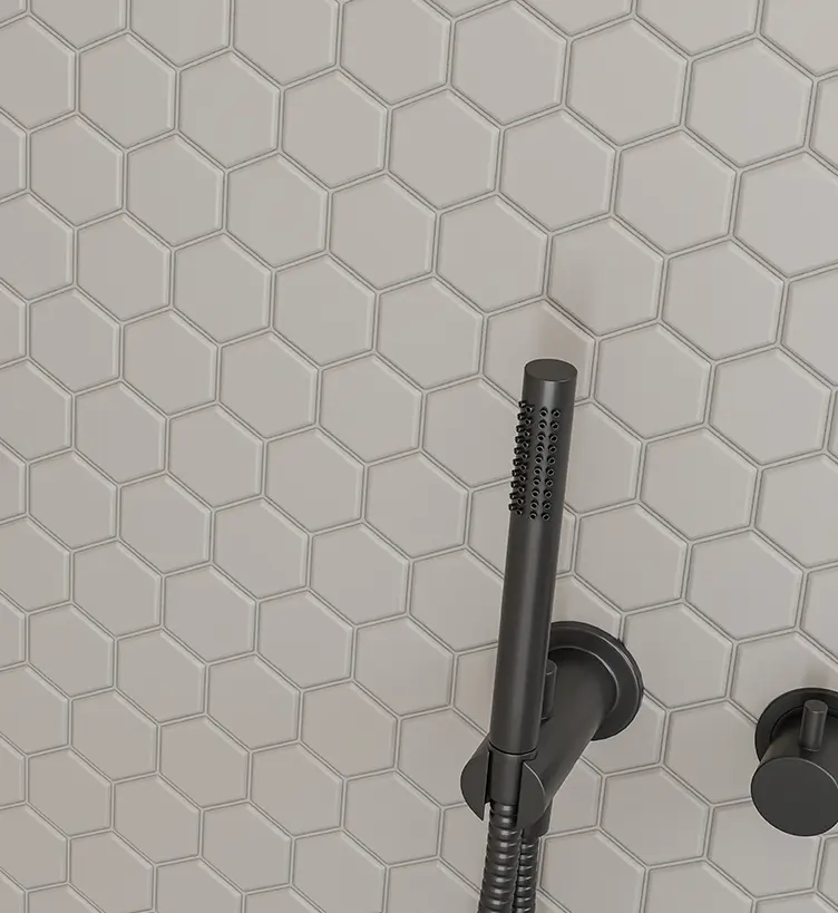 Halo Grey Hexagon Matte Glazed Porcelain Mosaic