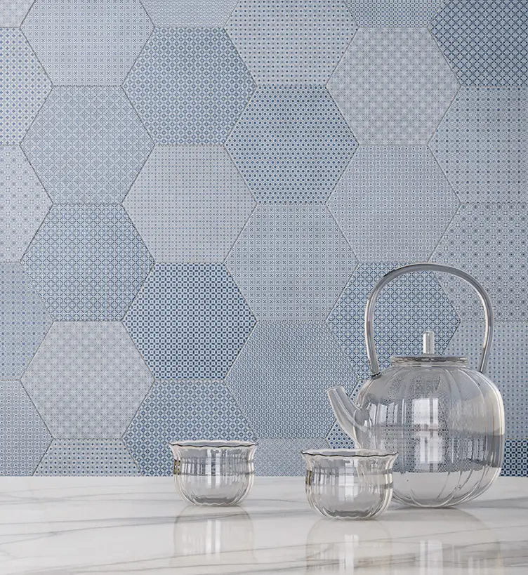 Tapestri, Denim Blend Hexagon