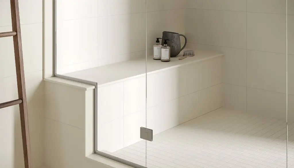 Marmiline Ivory Polished Engineered Stone Bench