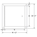 Fire-Rated Insulated Access Door with Flange