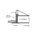 Fire-Rated Insulated Access Door with Flange - Stainless Steel