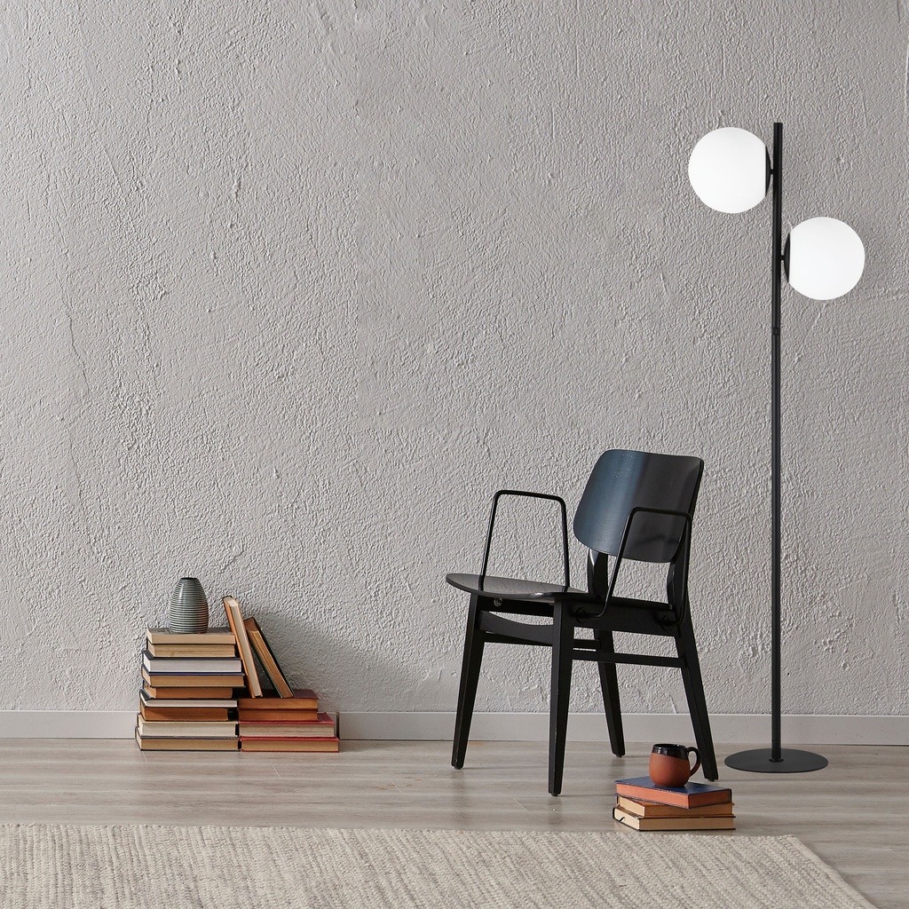 2LT Opal Glass FloorLamp
