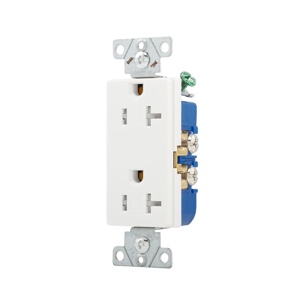 Residential grade decorator duplex receptacle