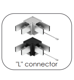 [SA-LV-001-JL-PPCN-B-004] "L" Connector for Architectural Linear Fixture (Black)