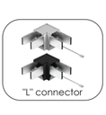 "L" Connector for Architectural Linear Fixture