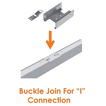[SA-LV-0143-WH] Buckle joint for "I" type, continuous run (White)