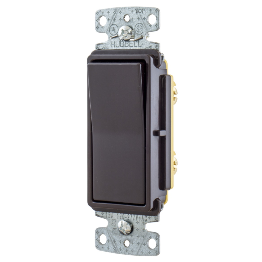 [SA-ED-0051-BK-hubrsd115w] 15-Amp Rocker AC Decorator Switches  (Black)