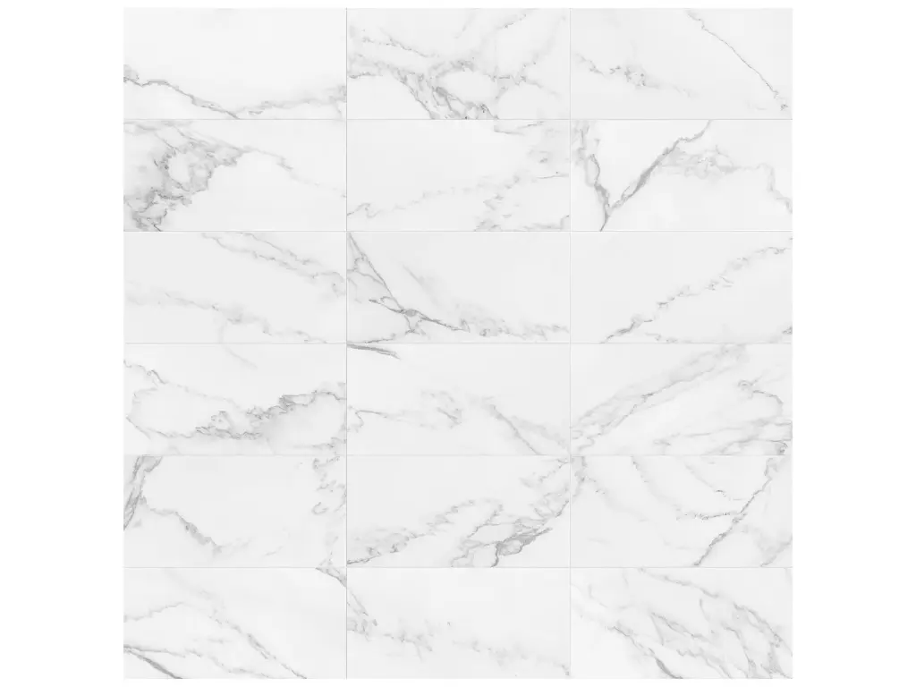 Anatolia | Glazed Porcelain | Wall & Floor Tiles | Matte +Heritage Texture | Lumino (Calacatta, 12 x 24 in / 30 x 60 cm Heritage Texture Tile)