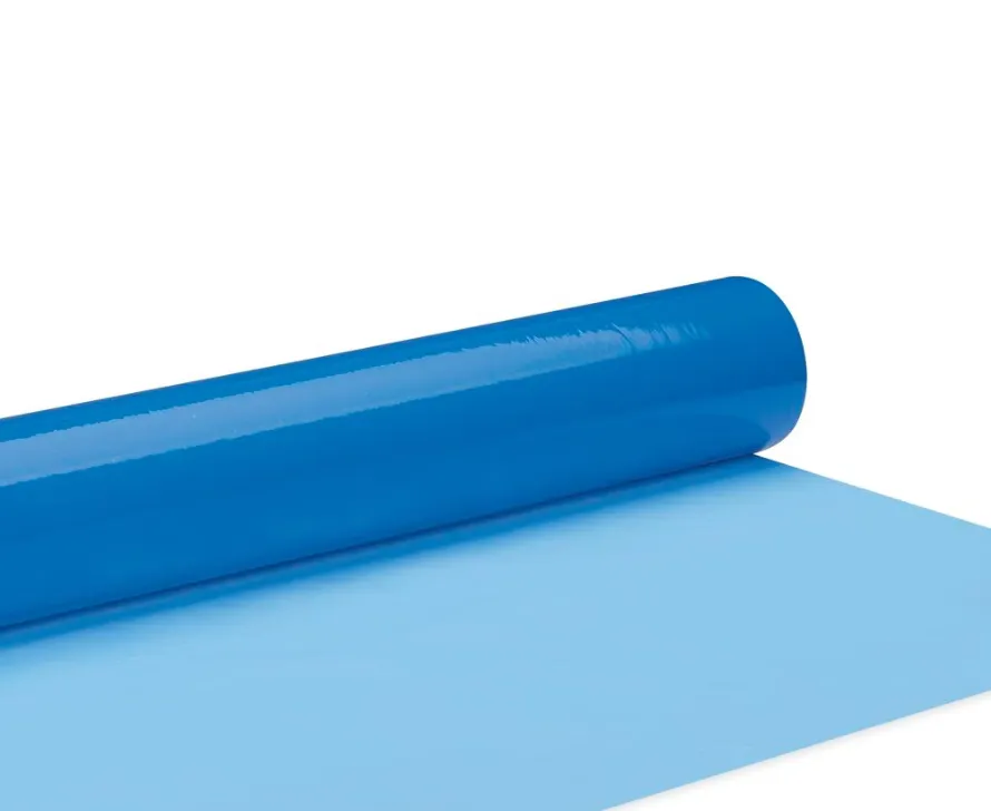 Blue Floor Protection Mat: woven fabric, EVA base 1.2m x 30m Thickness  1 mm 