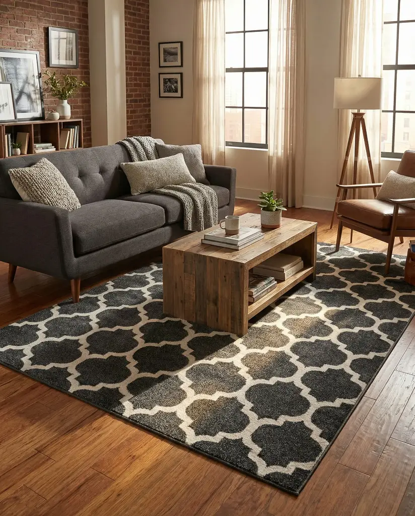 T. Range Rugs (T.Black 6' x 9' Rectangle)