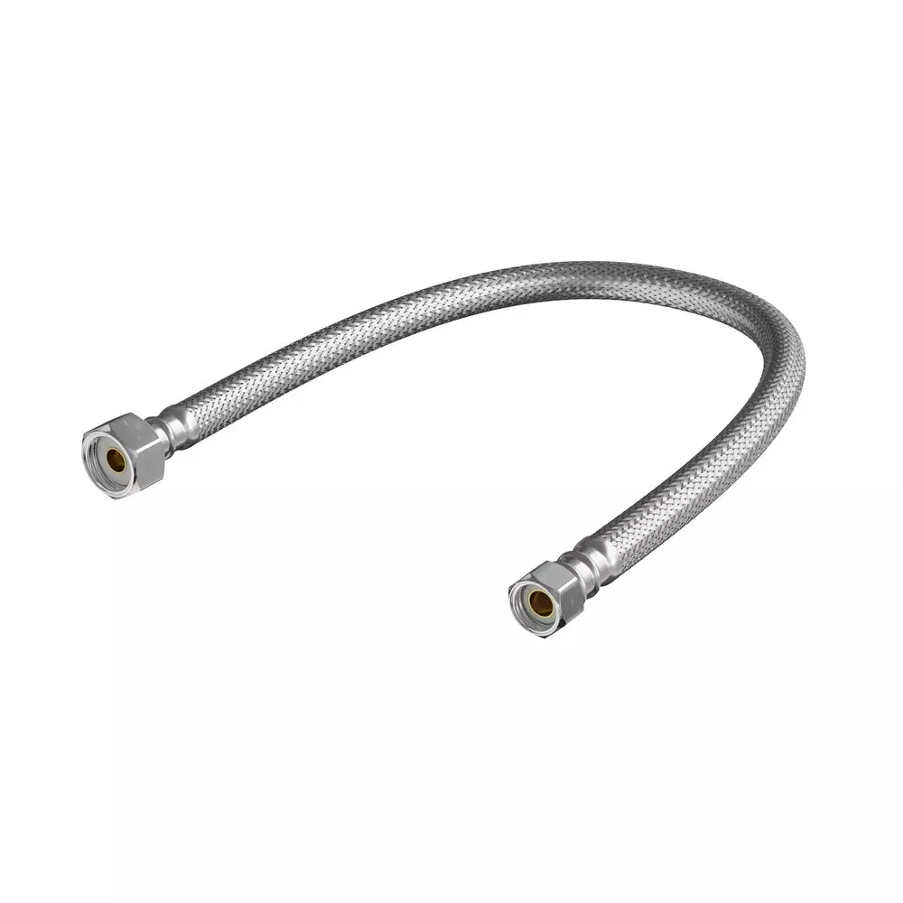 [SA- PFX146324] 3/8 in. Compression x 1/2 in. FIP x 20 in. Braided Stainless Sink Flexible Water Connector
