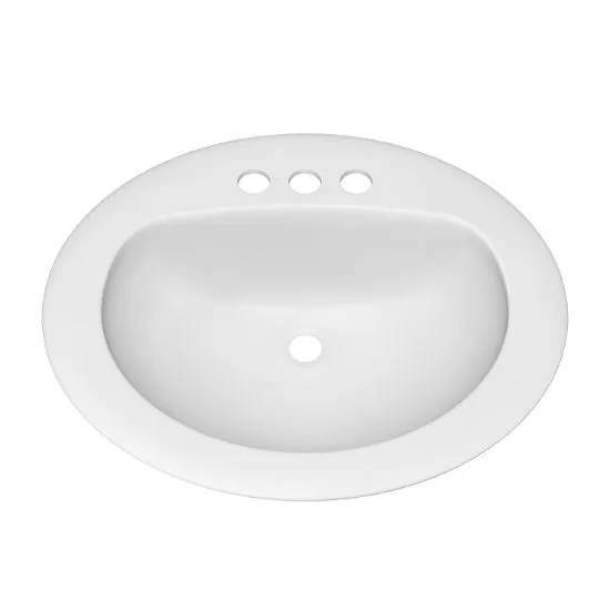 Rockaway 20-1/2 in. Drop-in Oval Vitreous  Bathroom Sink in