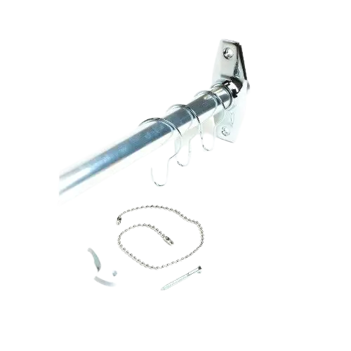 Shower Rod Kit 5' Aluminum C/W Trim