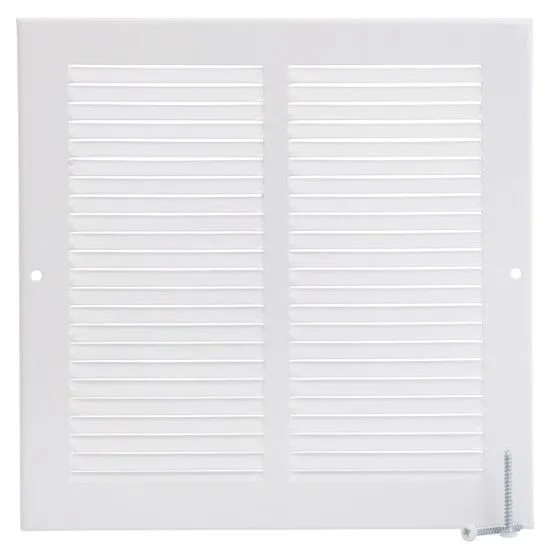 8" x 8" White HVAC Sidewall Grille
