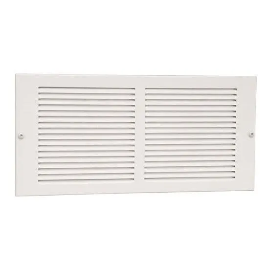 12" x 8" White HVAC Sidewall Grille