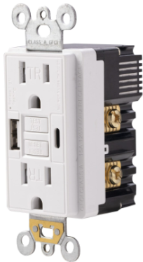 [SA-LV-0053-BCG-004U] Combo GFCI-20A Receptacle & USB A+C 