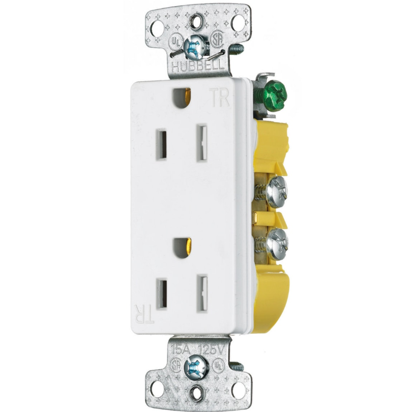 Hubbell | Decorator Tamper-Resistant Duplex Receptacle 15A