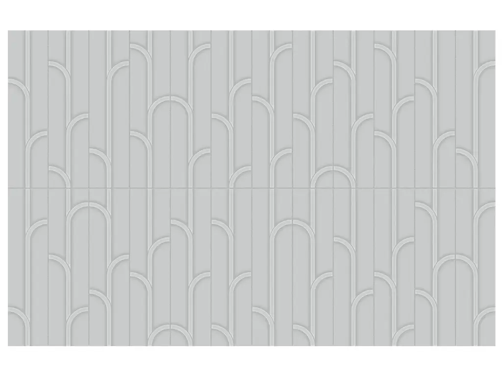 [4000-0304-0] Anatolia | Glazed Ceramic Wall Tiles | Glossy |  Geometra (Silver, 3 x 12 in / 7.5 x 30 cm Ivy Glossy Pressed Tile)