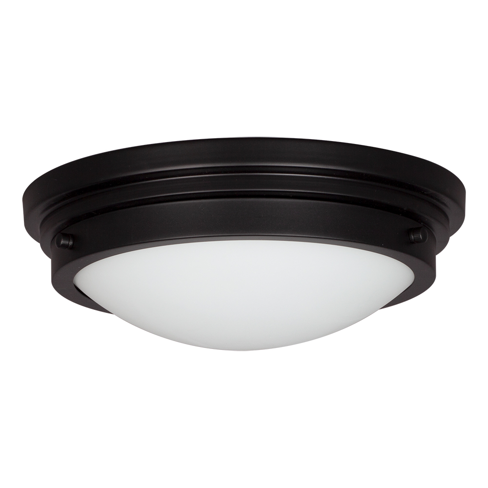 [SA-LG-0052-625263BK-2LED] 12" 2-LED Flush Mount (Black)