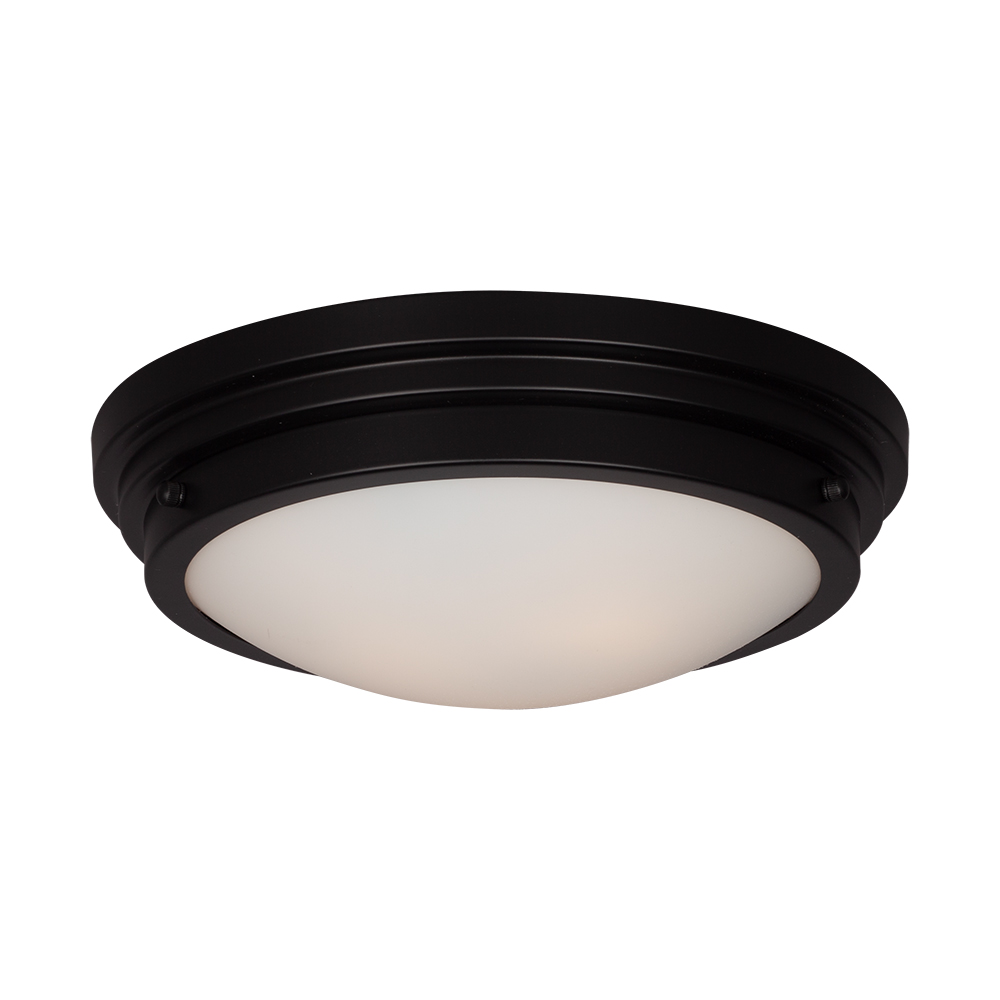 [625265BK-3LED] 14" 3-LED Flush Mount (Black)