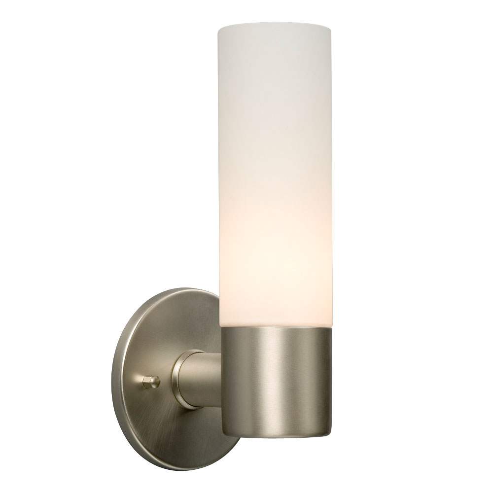 [SA-LG-0048-244021BN/WH] Hadley Collection | 1-Light Wall Sconce (Brushed Nickel)