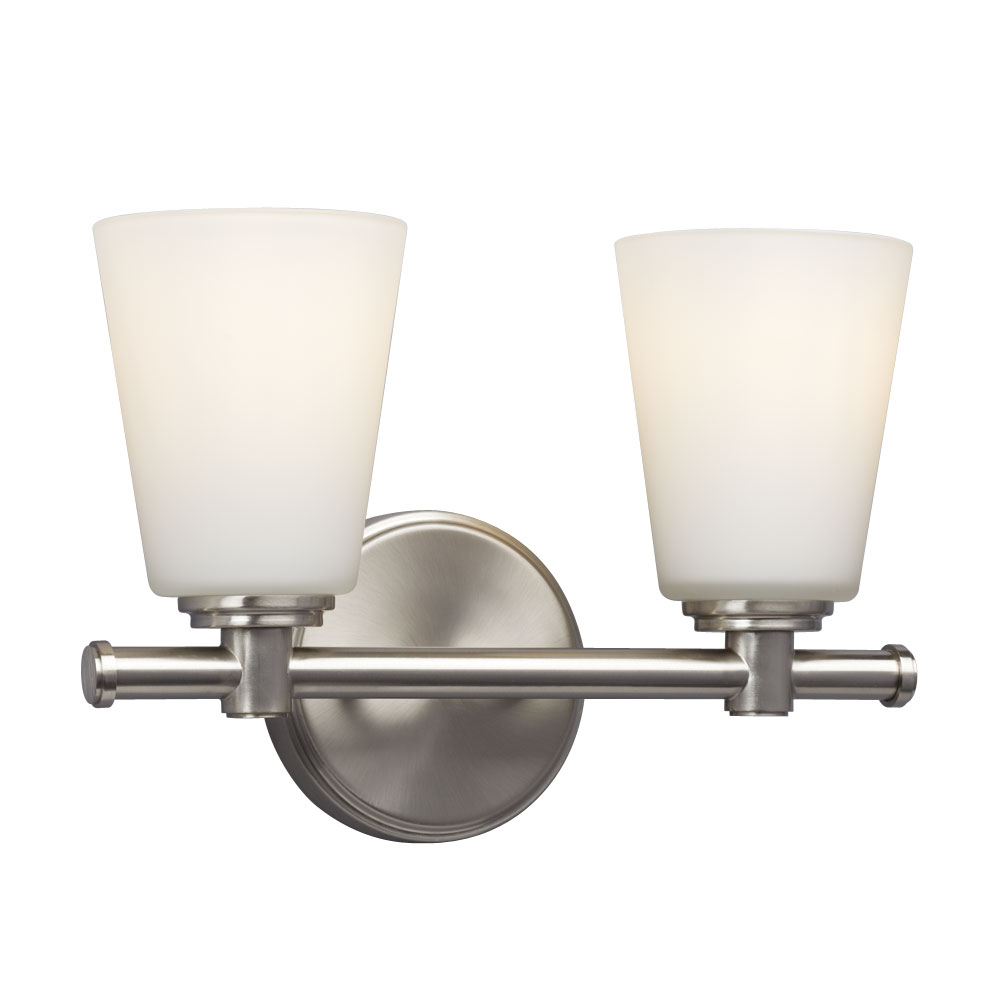 [724002BN] 2-Light Vanity Wall Light (Brushed Nickel)