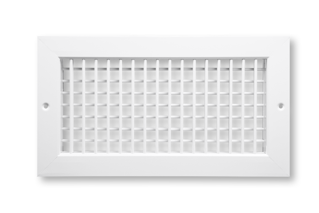 [DAVH] Double Deflection Supply Grille - Vertical Front (White)