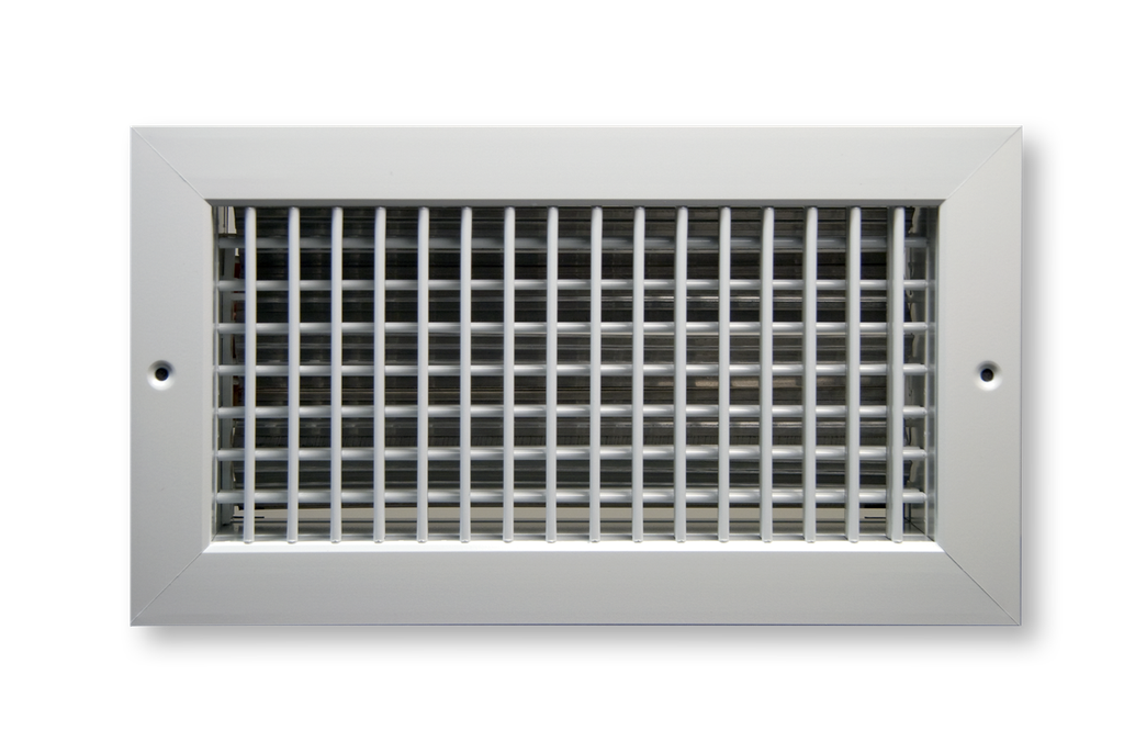 [DAVHD] Double Deflection Supply Register - Vertical Front - OBD  (White)