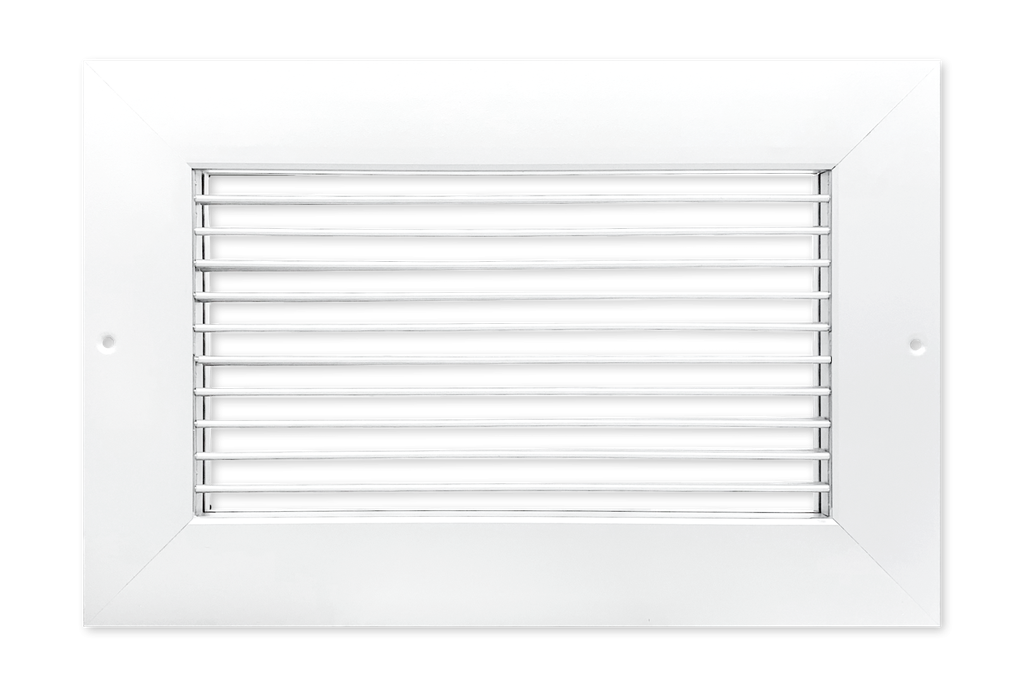 [DAH-WF] Single Deflection Supply Grille w/ Wide Flange - Horizontal Blade (White)