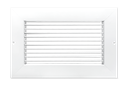 Single Deflection Supply Grille w/ Wide Flange - Horizontal Blade