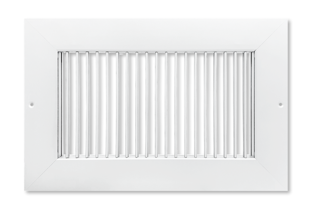 Single Deflection Supply Grille w/ Wide Flange - Vertical Blade 