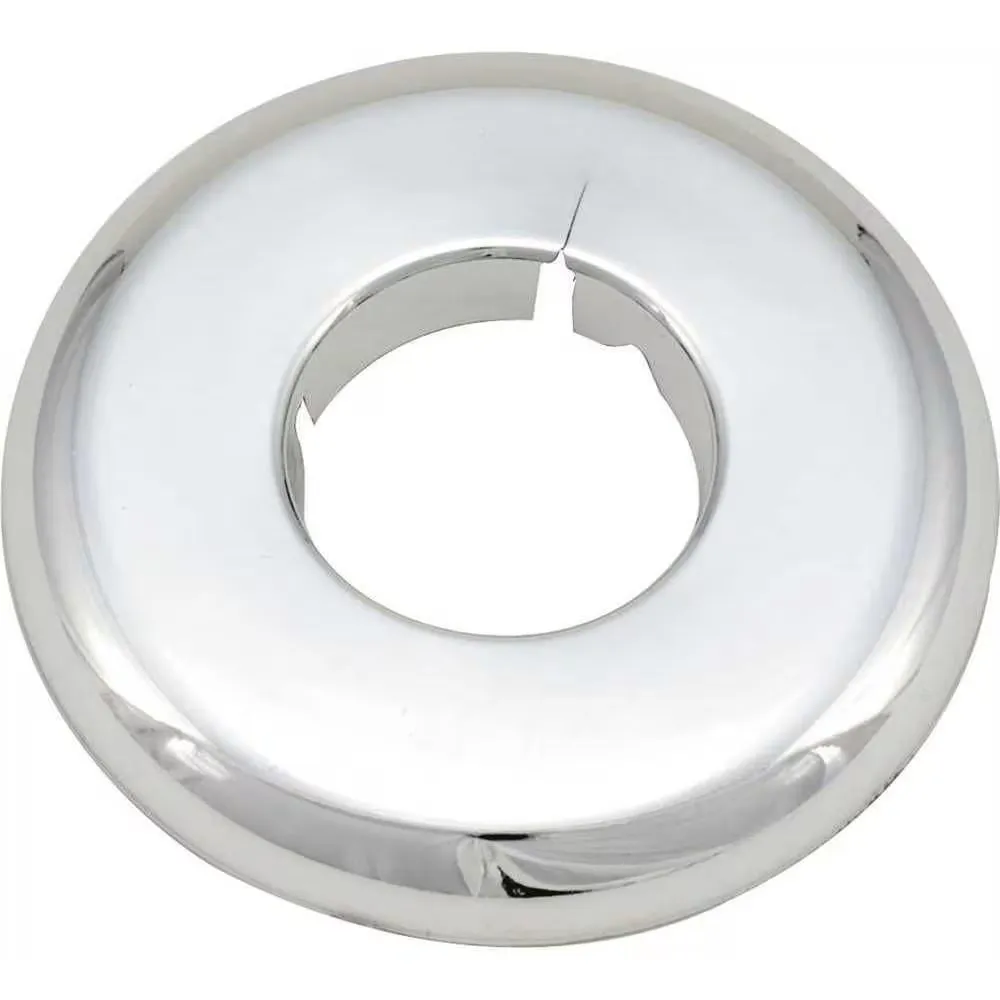 E-plate Plastic split Flange 7/8" OD Escutcheon Chrome 3/4" CTS 1/2" IPS 