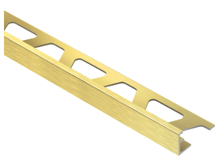 [SA-FF-A125AMGB] Schluter SCHIENE Floor/Wall Tile Edging Trim Anodized Aluminum Brushed Brass 1/2" (12.5 mm) x 8' 2-1/2"