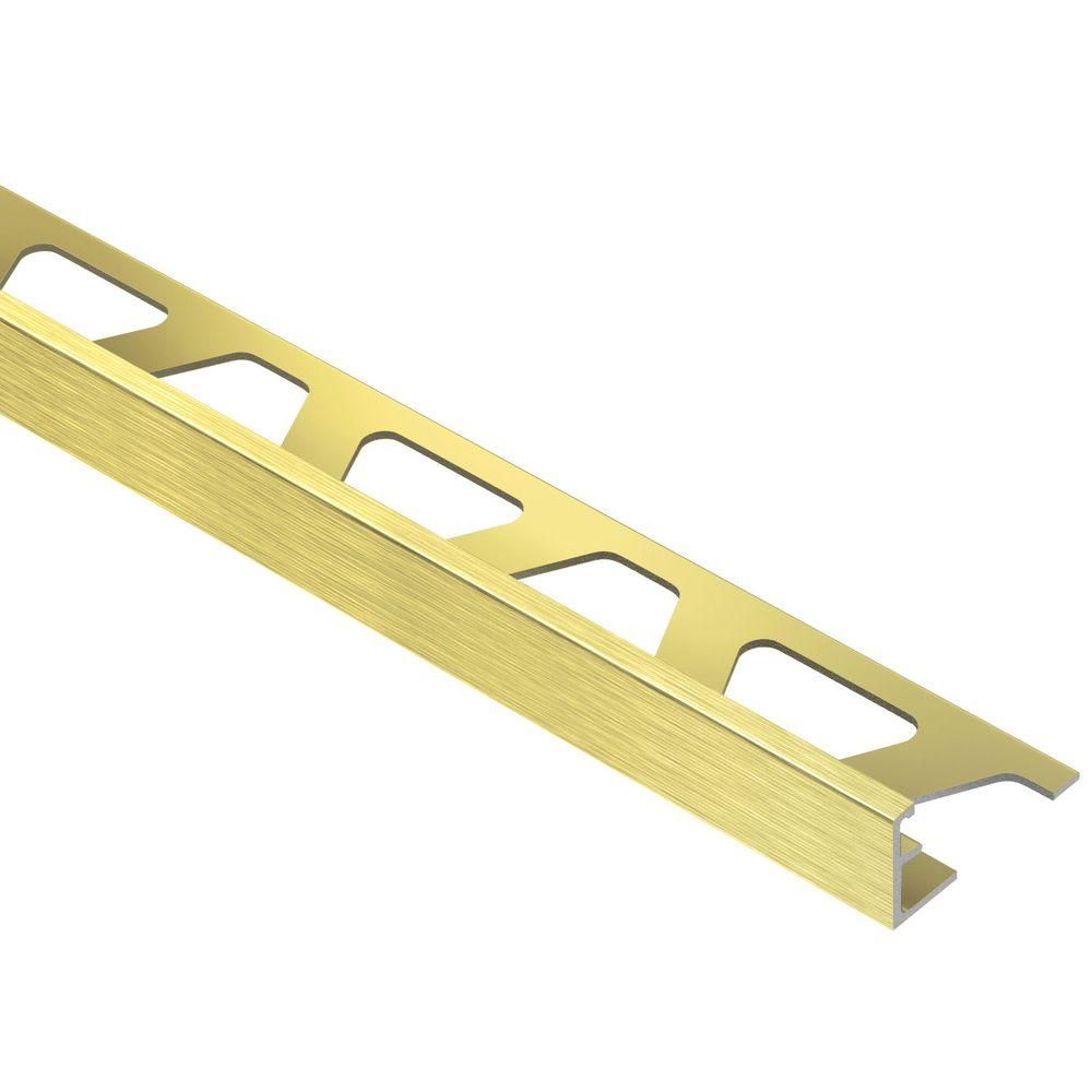 [SA-TA-A100AMGB] Schluter SCHIENE Floor/Wall Tile Edging Trim Anodized Aluminum Brushed Brass 3/8" (10 mm) x 8' 2-1/2"