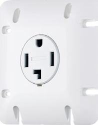[SA-ED-0022-hubrr430wipcn] HUBBELL CANADA ULC RR430WIPCN Trade-Select™ Flanged Straight Blade Single Receptacle with Plate 30 A, 14-30R White