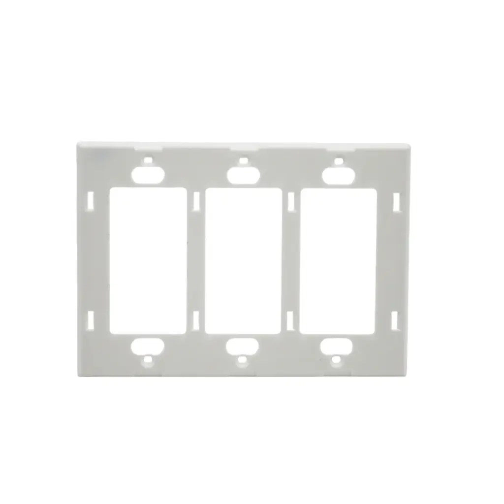[SA-LV-0152-BK] 3 gang Screwless Wall plate  (black)