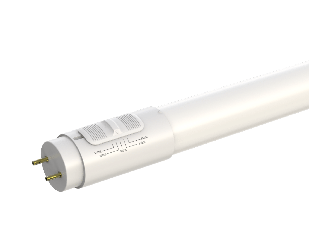 4FT T8 Glass LED Tube with Plastic Coating- 5Way CCT Adjustable