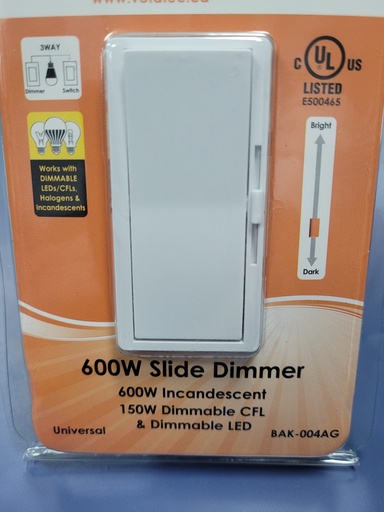[SA-LV-0055] Dimmer-3Way Slide 600 watt