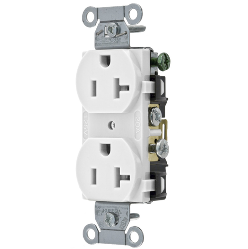 [HUBCR20WHI] Hubbell Canada Inc. | Standard Duplex Receptacle 20A