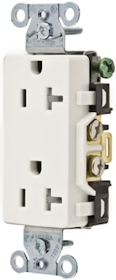 [hubdr20whitr] Hubbell Canada Inc. | Straight Blade Duplex Tamper-Resistant Self-Grounding Receptacle 20A