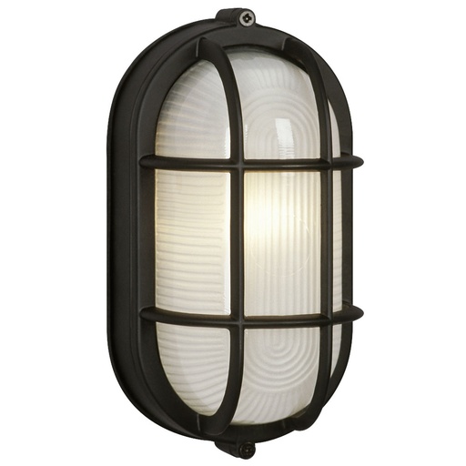 LED Outdoor Cast Aluminum Oval Marine Light w/ Guard - Dimmable